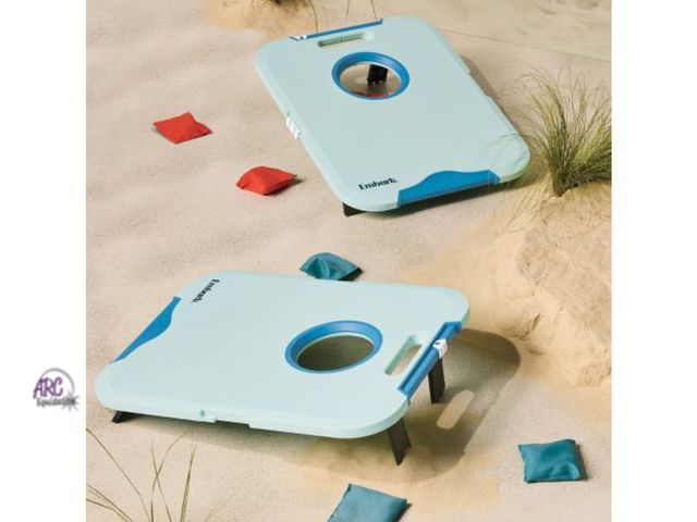 Lot 56-154551 - New in Box Embark Molded Bean Bag Toss 23.5" x 18" - Lawn Game Set for Adults (2-4 Players) (Light B...