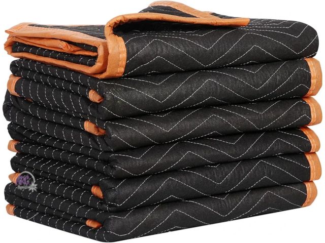 Lot 56-574220 - NEW-LOT OF 2-Heavy Duty Moving Packing Blankets 72 x 40 Inches (27 lb/dz) Moving Pads for Protecting...