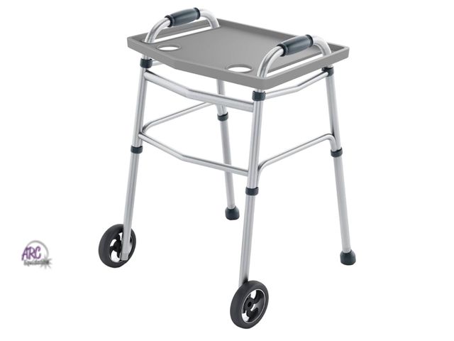 Lot 56-266750 - New Walker Tray Table with 2 Cup Holders - Universal Trays for Standard Folding Walkers - Home Mobil...