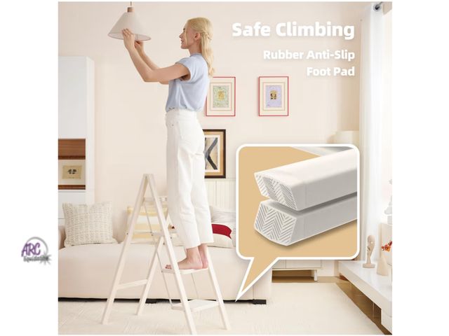 Lot 56-324751 - New in box HillhutApex 4 Step Ladder, Lightweight Foldable 4 Step Stool with Anti-Slip Wide Pedal, 3...