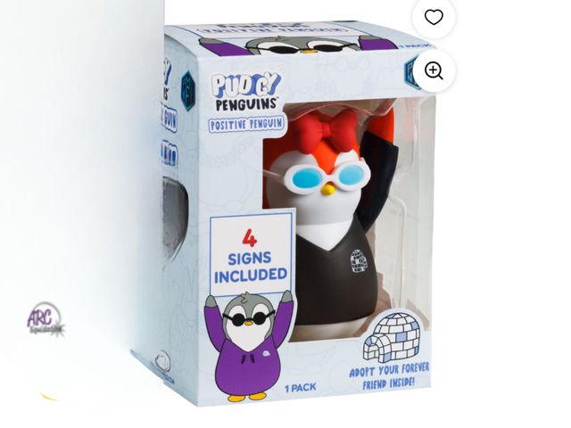 Lot 56-316030 - New, Pudgy Penguins Positive Penguin Doll, Red &amp; White with Black Hoodie, Includes 4 Affirmation...