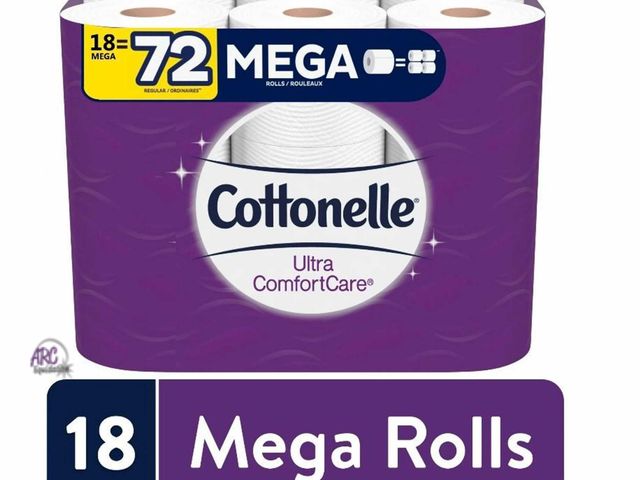 Lot 56-123296 - New Cottonelle Ultra ComfortCare Toilet Paper, 18 Mega Rolls, 284 Sheets per Roll (5,112 Total)