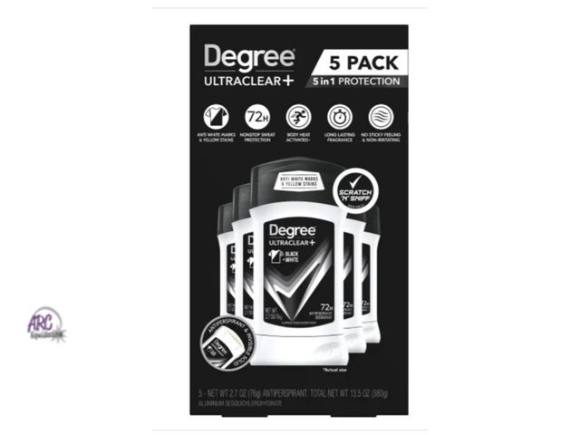 Lot 56-521017 - NEW-4 STICKS, MISSING ONE-DEGREE-4 pack ultra clear 72 hour deodorant-2.7oz per piece