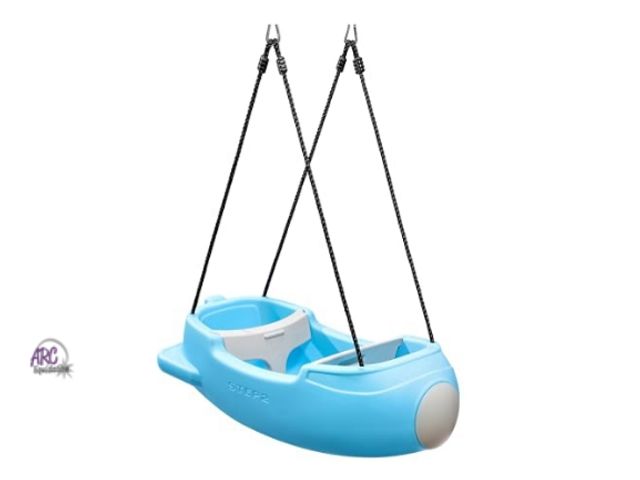Lot 56-526517 - NEW-STEP 2 Rocket Swing For Two | Swing, Blue and Grey | Baby Swing 2 Seater