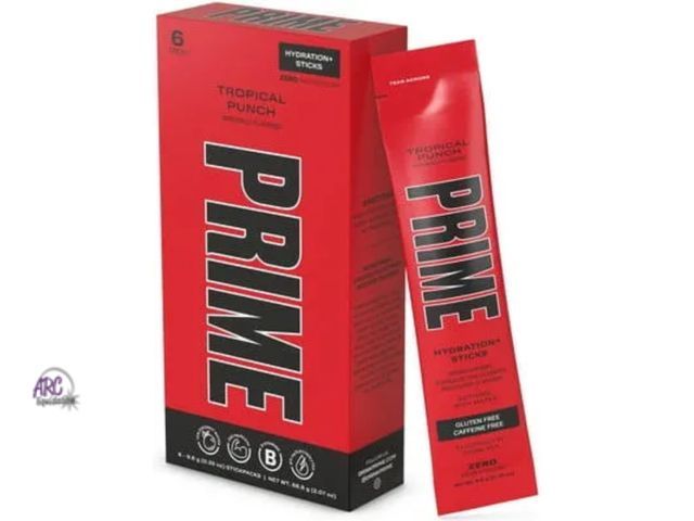 Lot 56-290612 - NEW Prime Hydrate Sticks Tropical Punch 11 boxes of 6 Sticks