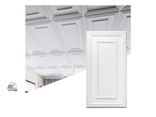 Lot 56-267950 - New Art3d Drop Ceiling Tiles, 24x48in. White (11-Pack), Polyvinyl Chloride (PVC), Glue Down one pane...