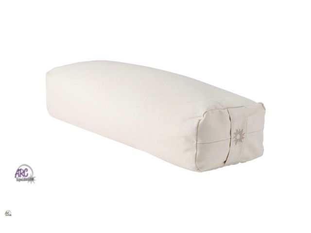 Lot 56-862034 - New Crane Fitness Yoga Bolster, Tan (24x9x5.5”)