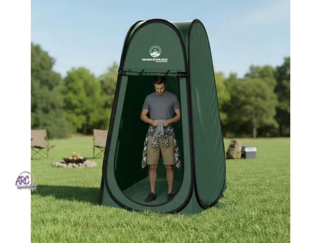 Lot 56-148664 - New Outdoors Pop Up Changing Tent or Shower Stall with Carry Bag, Green (W) 2.5ft x (H) 4.1ft