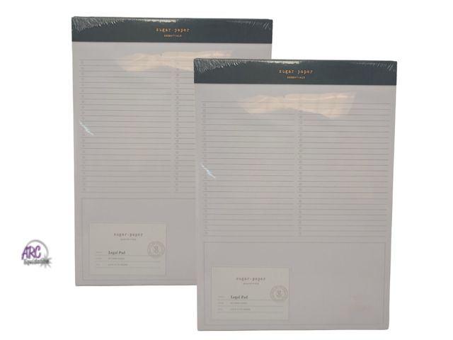 Lot 56-349698 - New, Lot of 2 Sugar Paper Essentials, Legal Pad 50 8.5 x 11.75 sheets