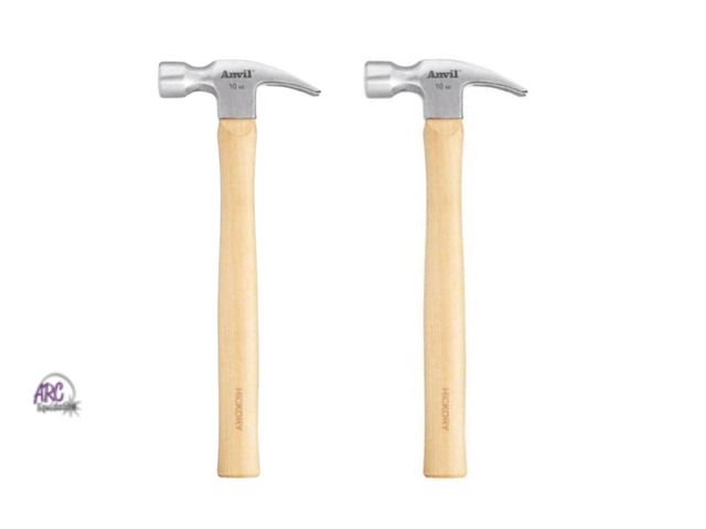 Lot 56-255123 - NEW (minor surface rust) Set Of 2 Anvil 10 oz. Rip. Hammers Hickory Handles