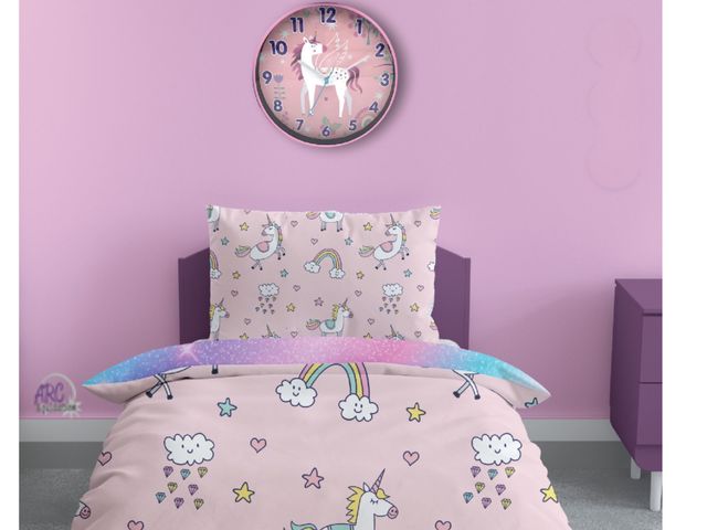 Lot 56-358924 - New, Your Zone battery operated unicorn clock