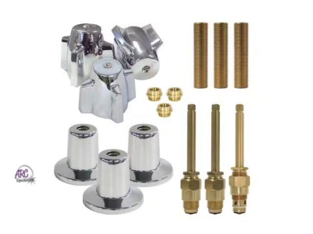 Lot 56-495564 - New in Box - Everbilt - 3-Handle Shower Valve Repair Kit for Central Brass Tub/Shower Faucets Replac...
