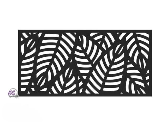 Lot 56-830599 - NEW IN BOX Barrette Outdoor Living 2 ft. x 4 ft. Sanibel Black Polypropylene Decorative Screen Panel