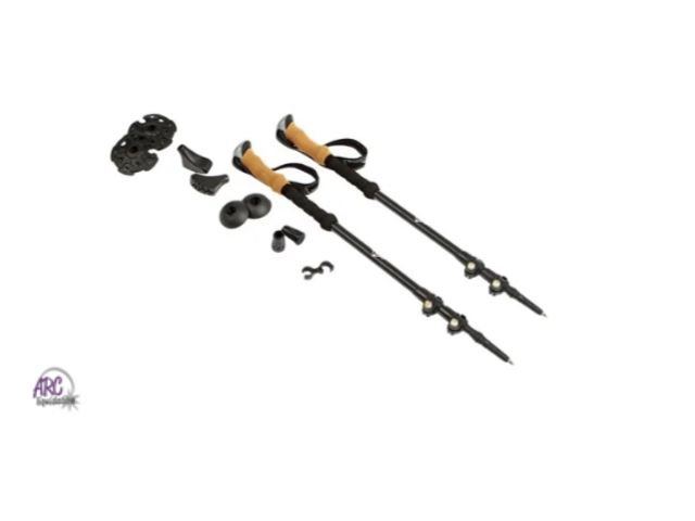 Lot 56-782538 - New Cascade Mountain Tech Trekking Poles. With 6 tips and accessories