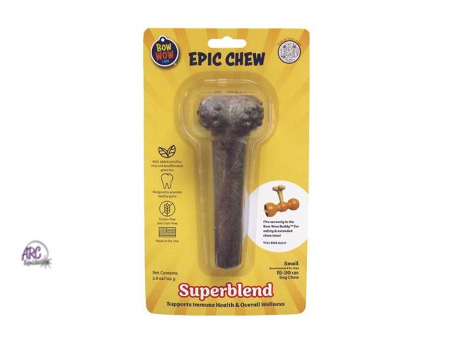 Lot 56-160113 - New Bow Wow Labs Epic Chew Superblend Beef Flavor Bone Dog Treat - 3.6oz