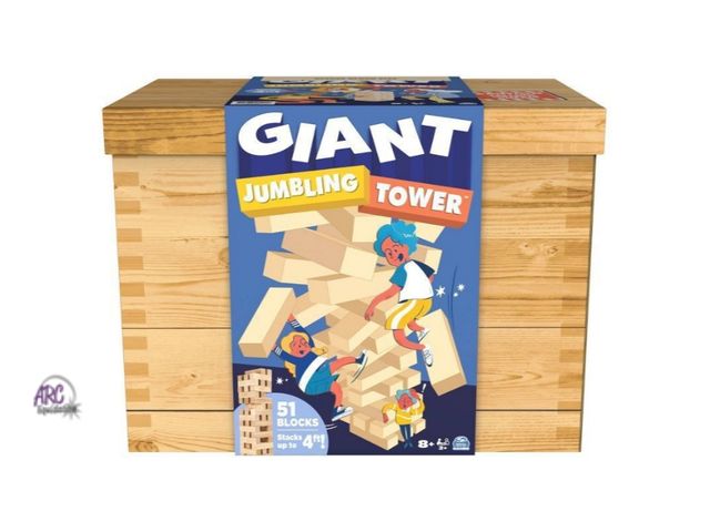 Lot 56-563230 - NEW-Giant Jumbling Tower block stacking game-stacks up to 4 feet