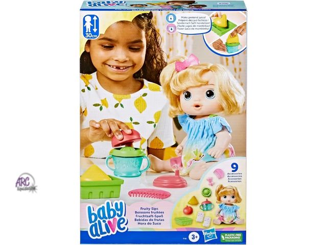 Lot 56-564730 - NEW-SOME DENTS ON BOX-Baby Alive Fruity Sips Doll, Apple, Toys for 3 Year Old Girls, 12-inch Baby Do...