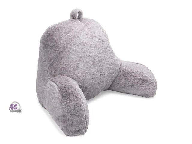 Lot 56-146829 - New Kirkton House Faux Fur Backrest Pillow (Light Gray) (30x23”)