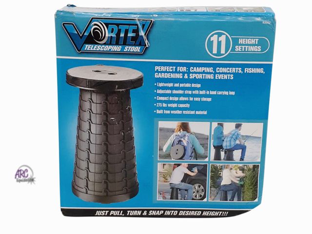 Lot 56-219460 - New - Vortex Telescoping Stool 275 LBS Weight Capacity 11 Height Settings
