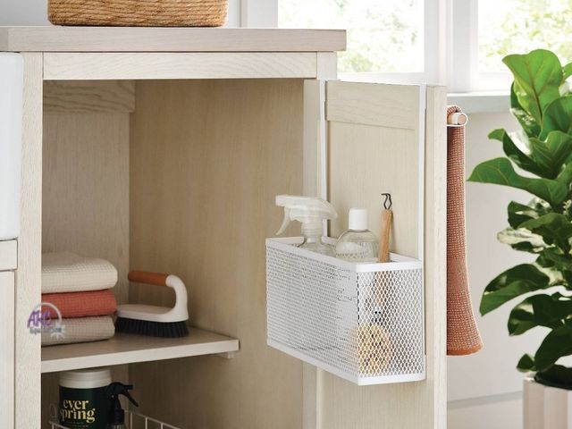 Lot 56-834529 - New - Brightroom Steel Over-The-Cabinet Organizer- White - 15inH x 14inW x 6inD