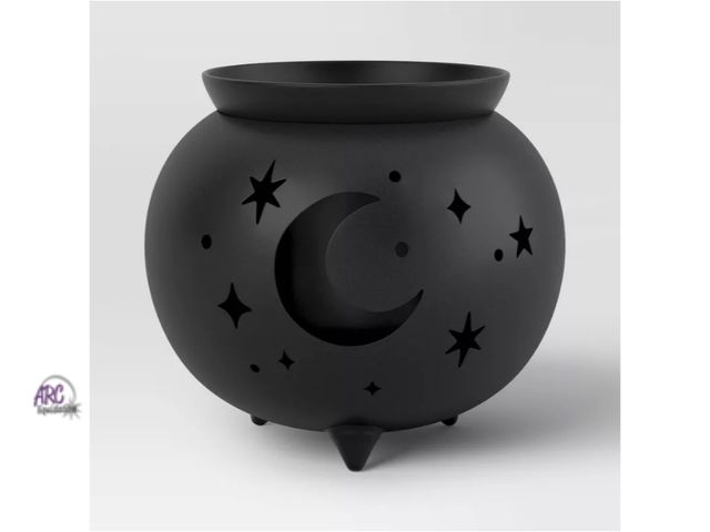 Lot 56-523426 - NEW-COUPLE DENTS-9" Large Metal Cauldron Planter Halloween Decorative Prop Black