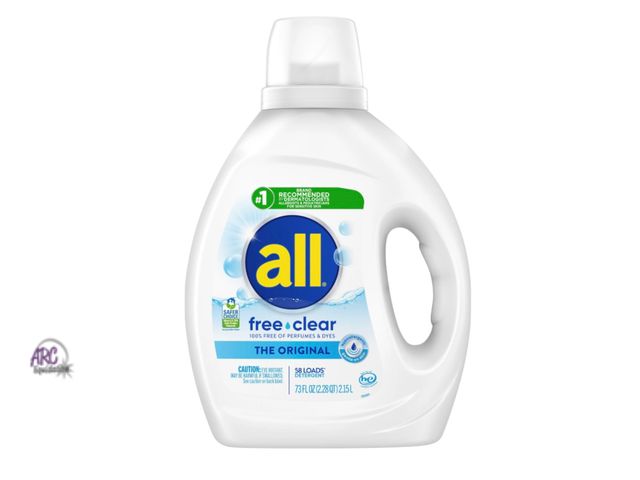 Lot 56-167614 - New all Free Clear Liquid Laundry Detergent, 73 oz, 58 Loads