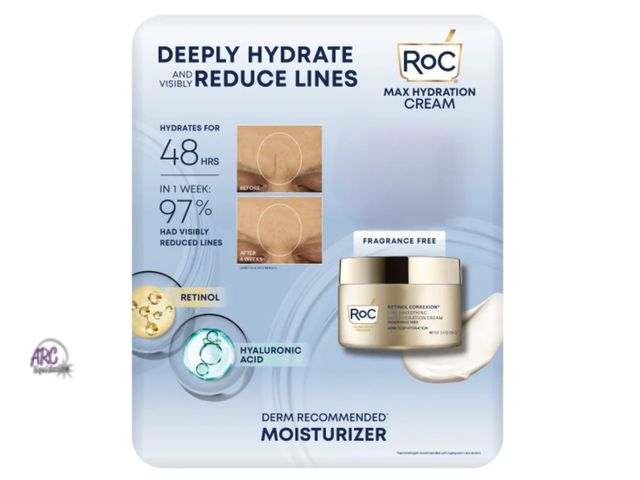 Lot 56-299414 - NEW RoC Retinol Correxion Max Hydration Cream, 3.4 oz