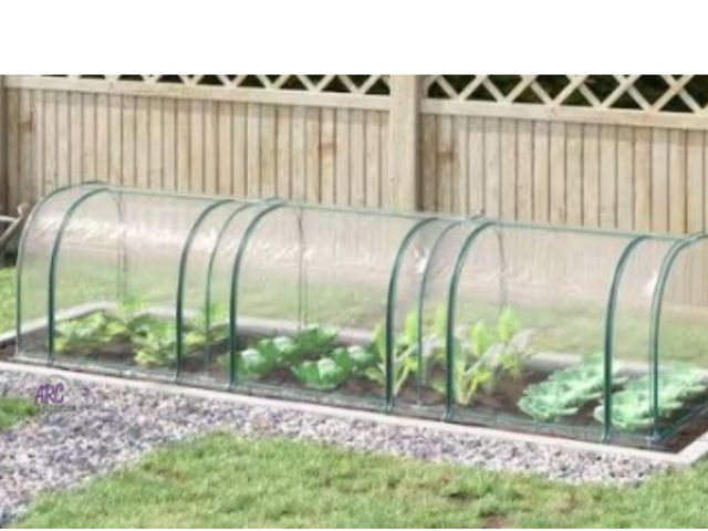 Lot 56-481364 - New in Box - Outsunny 11.5 ft. L x 3.25 ft. W x 2.5 ft. H PVC Metal Tunnel Greenhouse Kit with Durab...