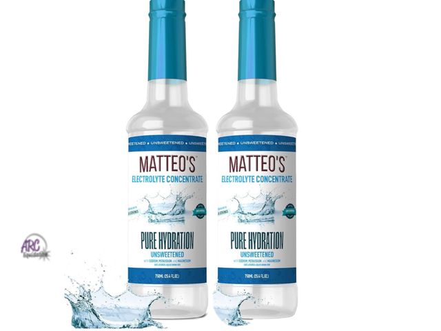 Lot 56-255323 - NEW Matteo's Sugar-Free Hydration Concentrate - Electrolyte Drink for Quick Rehydration &amp; Endura...