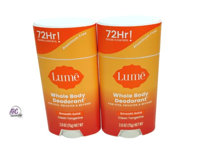 Lot 56-523140 - NEW-LOT OF 2-Lume whole body deodorant-2.6oz per stick