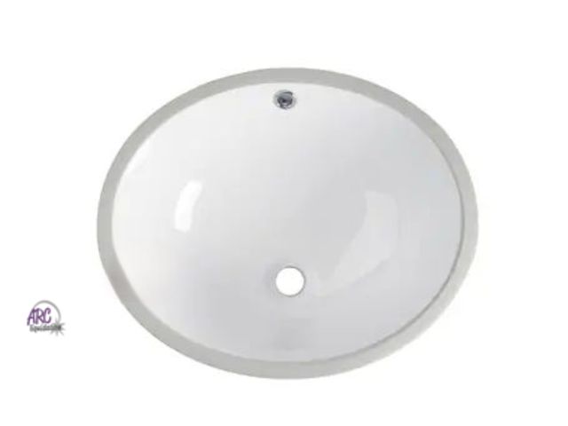Lot 56-504810 - NEW-Ceramic 19 1/2"x16-in Undermount Oval Traditional White