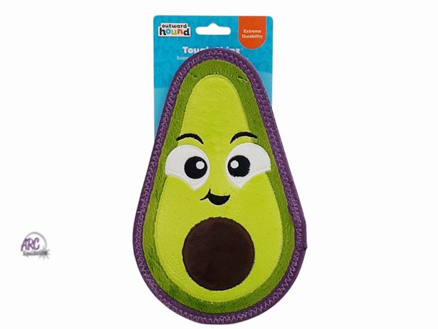 Lot 56-215160 - New - Outward Hound Tough Skinz Durable Squeaky Stuffing-Free with Two Layers Dog Toy, Avocado, Medi...