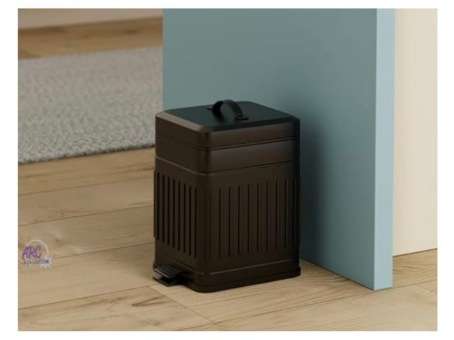 Lot 56-150050 - New CEROELDA Small Trash Can with Lid-5L/1.3 Gal,Stainless Steel Outdoor Dog Poop Garbage Can-Farmho...