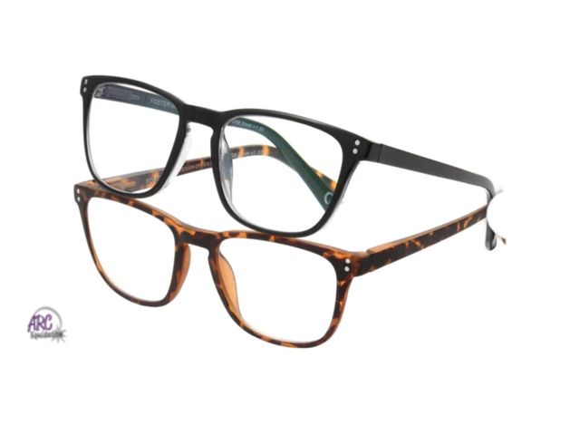 Lot 56-305839 - New in box with cases, Foster Grant Design Optics Camden Multifocal Reading Glasses, 2-pack + 1.75