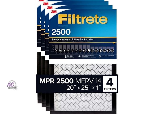 Lot 56-869418 - New - Filtrete 20 x 25 x 1 MERV 14 2500 MPR Electrostatic pleated Air Filter