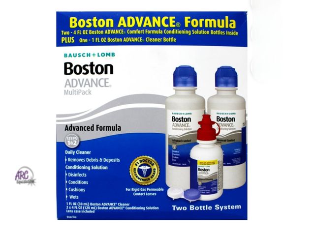 Lot 56-324460 - New in box Baush &amp; Lomb Boston Advance Multi-Pack, Step 1&amp;2 Leanses Cleaner (2 X 4 fl oz Plu...