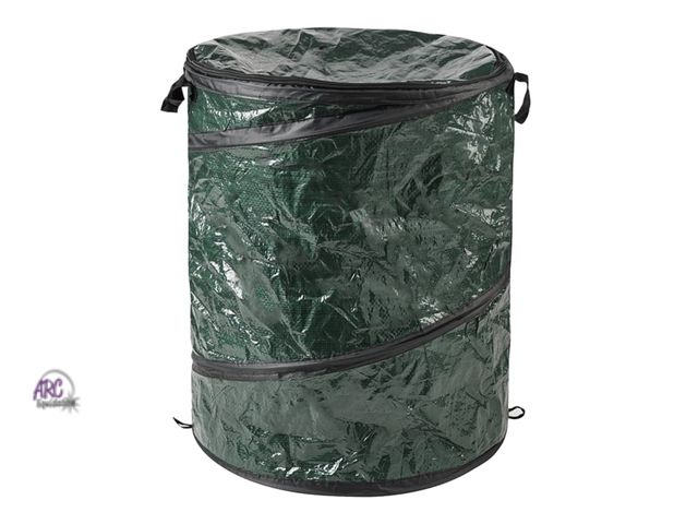 Lot 56-270698 - NEW Wakeman Collapsible Trash Can - Pop Up 44-Gallon Outdoor Portable Garbage Bag Holder with Zipper...