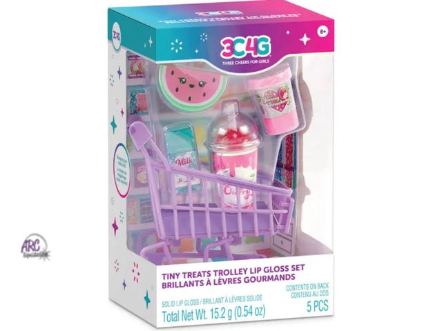 Lot 56-257523 - NEW OUT OF PACKAGE Tiny Treats Trolley Lip Gloss Set