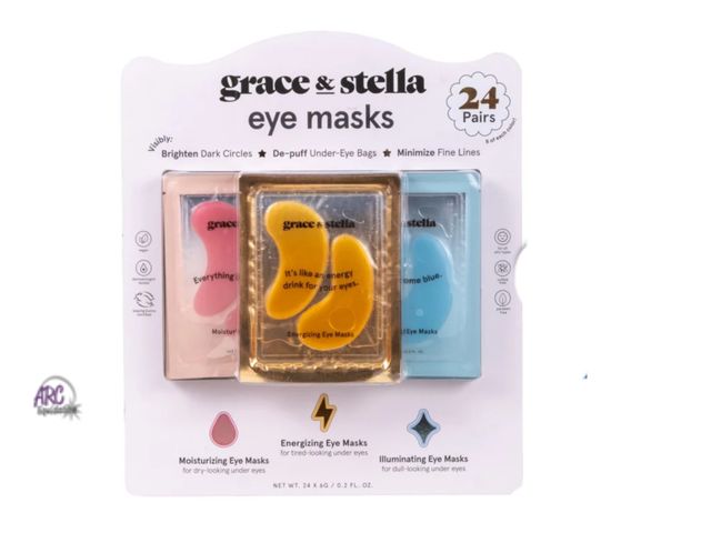 Lot 56-376446 - New Grace &amp; Stella Under Eye Masks, Under Eye Patches Combo Pack, 24-count