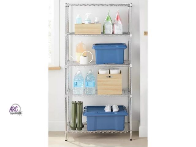 Lot 56-752331 - New in box. 5 Tier Wire Shelving - Brightroom