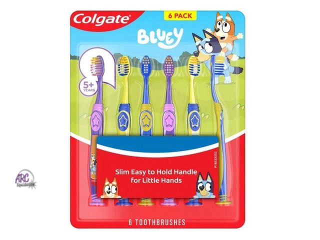 Lot 56-165014 - New Colgate Bluey Toothbrush, 6 Count