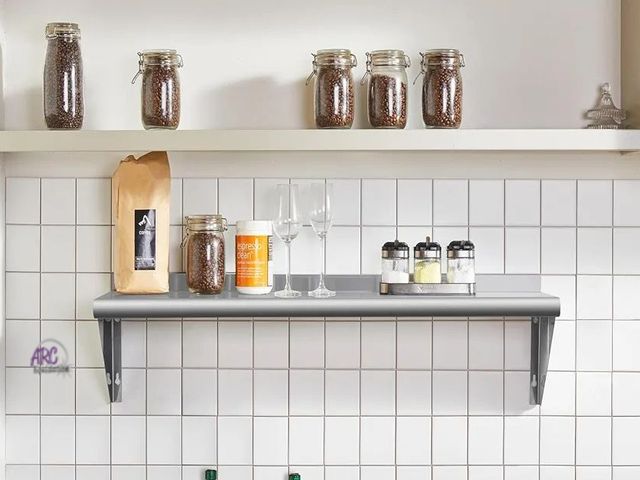 Lot 56-796340 - New HALLY SINKS &amp; TABLES H Stainless Steel Shelf 18 x 60 Inches, 450 lb, Commercial Wall Mount F...