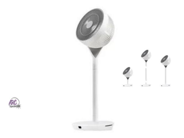 Lot 56-799114 - New Tested and works. Woozoo 360 Pedestal Air Circulator. Fan head spins 360° and swings left to rig...