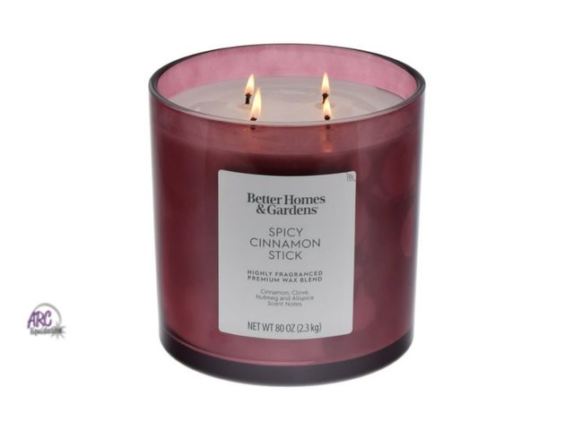 Lot 56-507424 - NEW-Better Homes &amp; Gardens Spicy Cinnamon Sticks Scented 4-Wick 80oz (2.26 kg) Large Oversized J...
