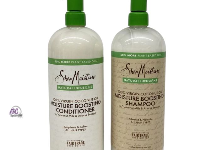Lot 56-331817 - New Shea Moisture Boosting Shampoo And Conditioner Natural Infusion, 34 Fl Oz Each
