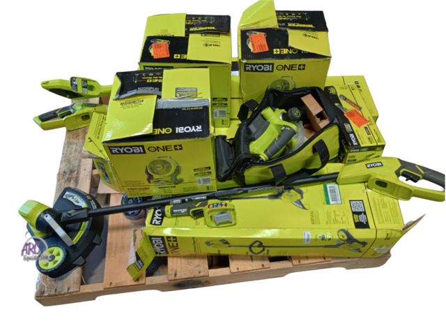 Lot 56-791224 - SALVAGE LOT OF 9 RYOBI TOOLS. EACH ITEM HAS SOME KIND OF ISSUE. ALL ITEM ARE AS-IS