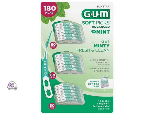 Lot 56-539617 - NEW-TORN PACKAGE-GUM-soft picks mint flavored approximately 180 count picks
