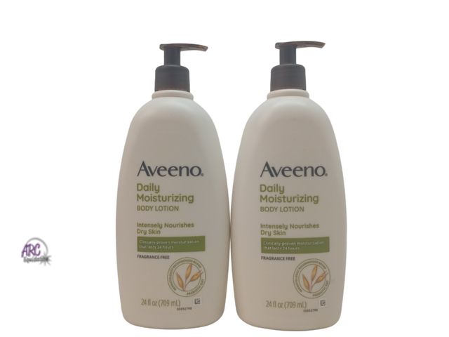 Lot 56-398114 - New, 2 Pack, Aveeno Daily Moisturizing Body Lotion, 24 fl oz