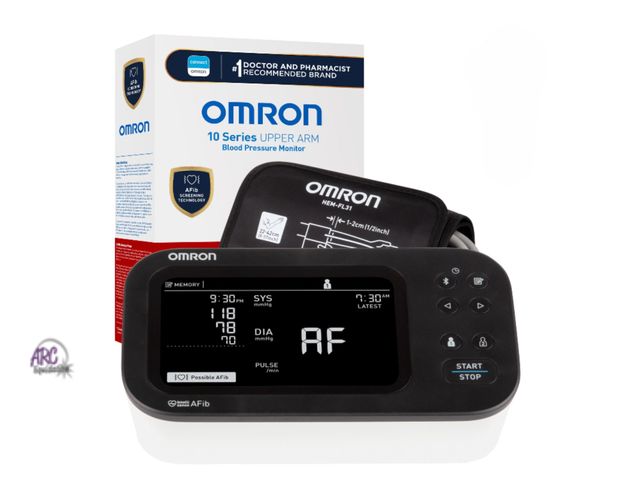 Lot 56-611424 - New, sealed OMRON 10 Series Upper Arm Blood Pressure Monitor and Arm Cuff with AFib Detection for Ho...