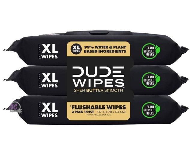 Lot 56-843512 - New - Dude Wipes Flushable Wipes - Shea Butter XL Wipes - 3pk